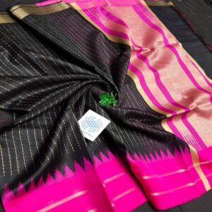 Semi Raw Silk Saree from Chattisgarh - Image 5