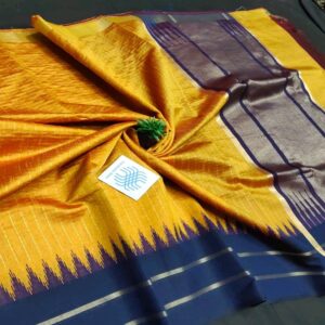 Semi Raw Silk Saree from Chattisgarh - Image 7