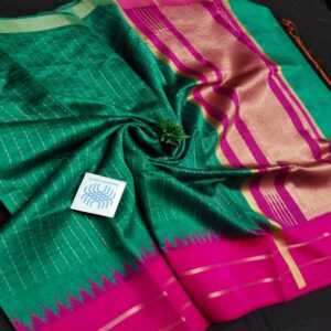 Semi Raw Silk Saree from Chattisgarh - Image 9