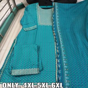 Plus Size Kurti Pant Dupatta set - Image 12