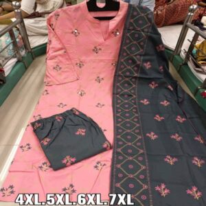 Plus Size Kurti Pant Dupatta set - Image 13