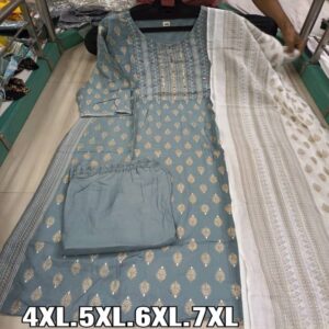 Plus Size Kurti Pant Dupatta set - Image 14