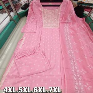 Plus Size Kurti Pant Dupatta set - Image 17