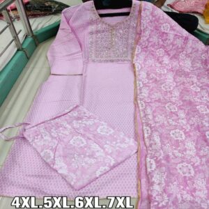 Plus Size Kurti Pant Dupatta set - Image 19