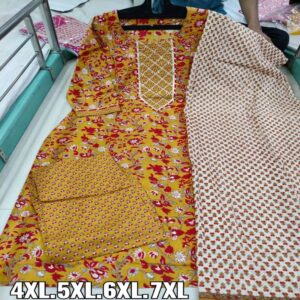 Plus Size Kurti Pant Dupatta set - Image 8