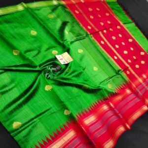 Pure Raw Silk with Temple Border - Image 17