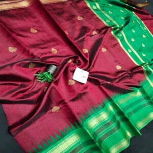 Pure Raw Silk with Temple Border - Image 19