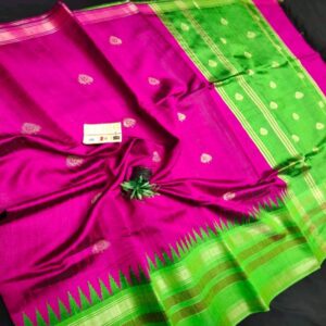 Pure Raw Silk with Temple Border - Image 2