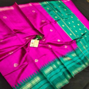 Pure Raw Silk with Temple Border - Image 21