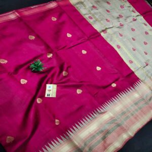 Pure Raw Silk with Temple Border - Image 22