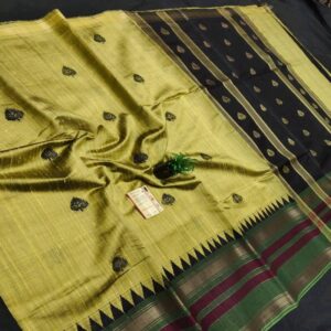 Pure Raw Silk with Temple Border - Image 24