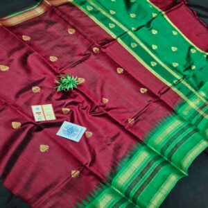 Pure Raw Silk with Temple Border - Image 25
