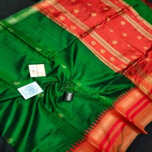 Pure Raw Silk with Temple Border - Image 29