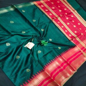 Pure Raw Silk with Temple Border - Image 37