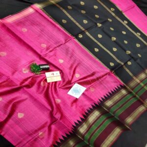 Pure Raw Silk with Temple Border - Image 40