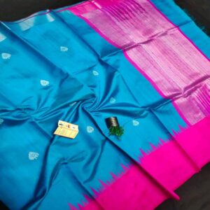 Pure Raw Silk with Temple Border - Image 41