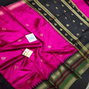 Pure Raw Silk with Temple Border - Image 42