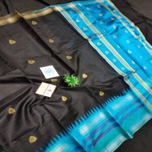 Pure Raw Silk with Temple Border - Image 43