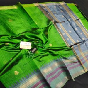 Pure Raw Silk with Temple Border - Image 48