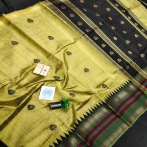Pure Raw Silk with Temple Border - Image 49