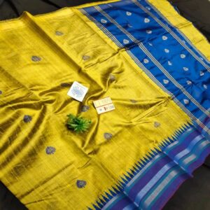 Pure Raw Silk with Temple Border - Image 50