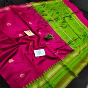 Pure Raw Silk with Temple Border - Image 55