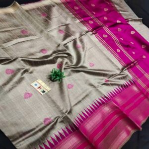 Pure Raw Silk with Temple Border - Image 6