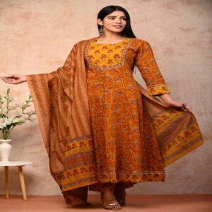 Pure Cotton Anarkali Dress set - Image 10