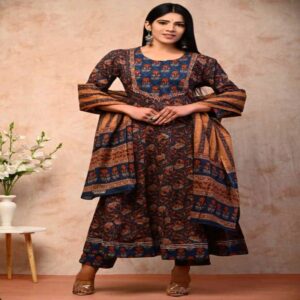 Pure Cotton Anarkali Dress set - Image 12