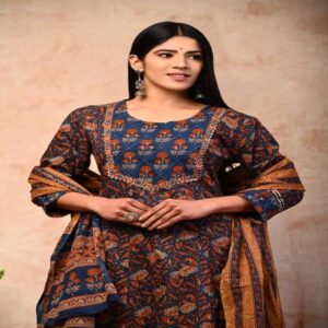 Pure Cotton Anarkali Dress set - Image 13