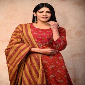 Pure Cotton Anarkali Dress set - Image 4