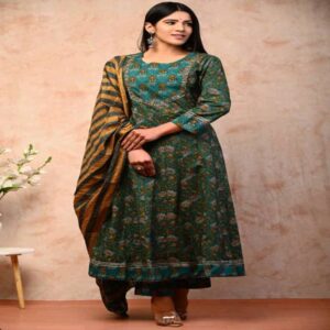 Pure Cotton Anarkali Dress set - Image 8