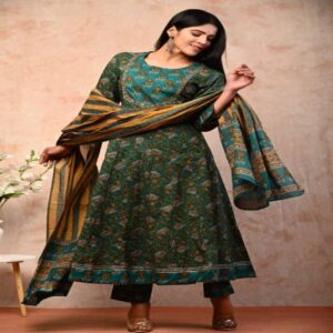 Pure Cotton Anarkali Dress set - Image 9
