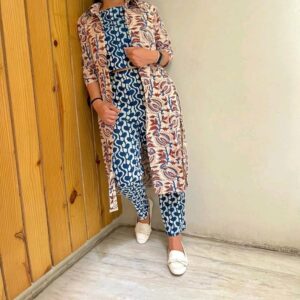 Crop Top with Pant and Shrug - Image 6