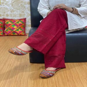 Chikan work Cotton Palazzo - Image 2