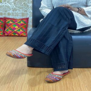 Chikan work Cotton Palazzo - Image 5