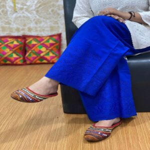 Chikan work Cotton Palazzo - Image 13
