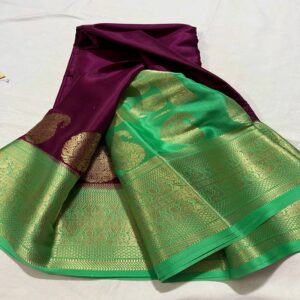 Most Beautiful Pure Mysore Silk Saree - Image 7
