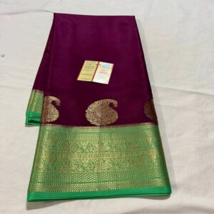 Most Beautiful Pure Mysore Silk Saree - Image 8