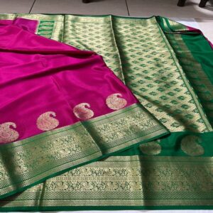 Most Beautiful Pure Mysore Silk Saree - Image 13