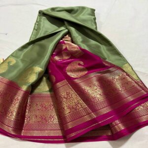 Most Beautiful Pure Mysore Silk Saree - Image 14