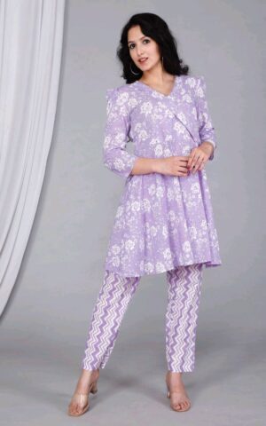 Peplum Short Kurti Pant Set