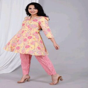 Peplum Short Kurti Pant Set - Image 17