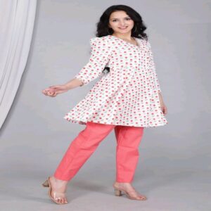 Peplum Short Kurti Pant Set - Image 27