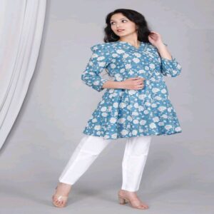 Peplum Short Kurti Pant Set - Image 36