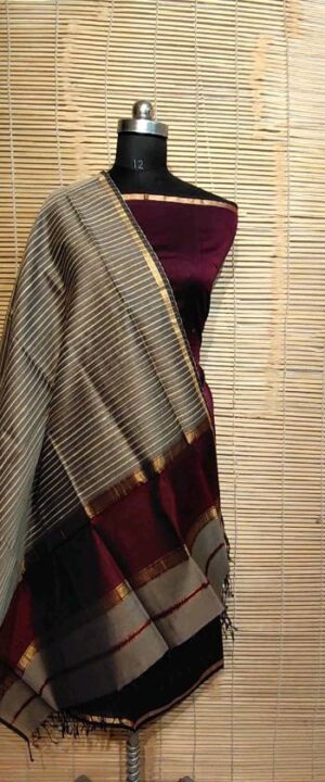 Maheshwari Silk Jute dress material