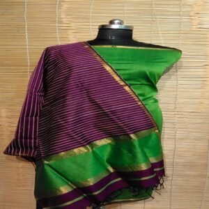 Maheshwari Silk Jute dress material - Image 4