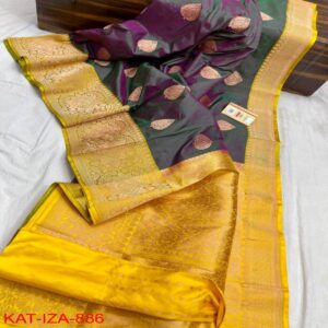 Pure Handloom banarasi KATAN Silk - Image 11