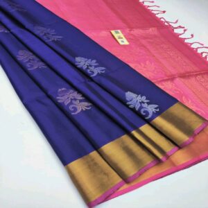 Silk Saree with Tissue Border - Image 3