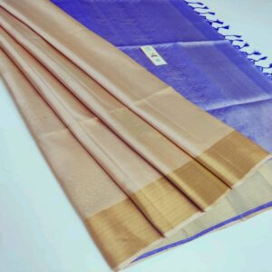 Silk Saree with Tissue Border - Image 5